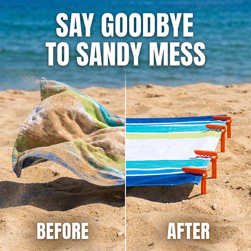 🔥 50% Kedvezmény 🏷️📏 Több méretben kapható 🌊 Szélbiztos strandpaplan csipesz – Homokba és fűbe egyaránt tökéletesen rögzít 🏖️🌬️