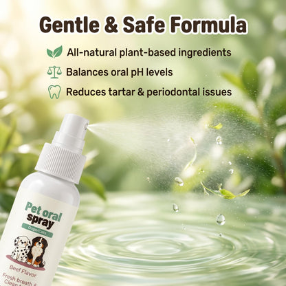 🔥50% Kedvezmény🏷️📦Kombinált csomag🐕 2 az 1-ben szájápoló spray, 🌿 vegán összetevőkkel, 🦷 fogmosás nélkül – kutyáknak és macskáknak