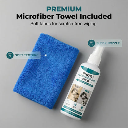 【1+1 ingyen】📸 Prémium fotótisztító és helyreállító spray – Tisztít, felfrissít és véd