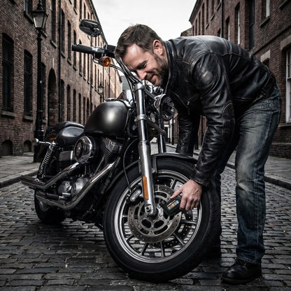 🔥50% Kedvezmény🏷️Több színben kapható🏍️ Erős tárcsafék-lakat, 🔒 110 dB riasztóval, 💧 vízálló kivitelben – motorokhoz, robogókhoz