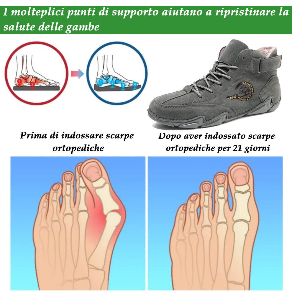 Plaxoo® | Offerta limitata: 50% di sconto!Stivali alti in pelle vera, unisex per uomini e donne!Sono scarpe ortopediche con supporto plantare ergonomico, suola antiscivolo e comodissime da indossare!