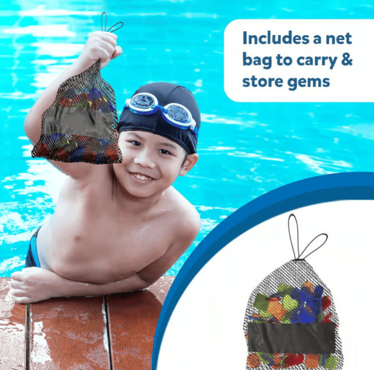 “1+1 ingyen 🎁✨” 🏊‍♂️💎 Víz alatti kalandjáték! SkillSprout búvár gyémántkereső – 🧠memória + sebesség, 💦medencéhez, 🎁64 színes drágakő