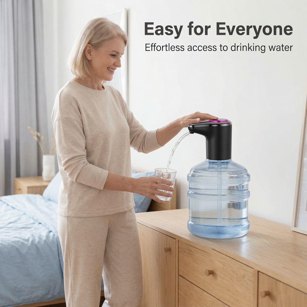 🔥50% Kedvezmény🏷️💧 Egygombos automatikus vízszivattyú, ⚡ Type-C töltéssel, 🔇 csendes működéssel – otthonra, irodába
