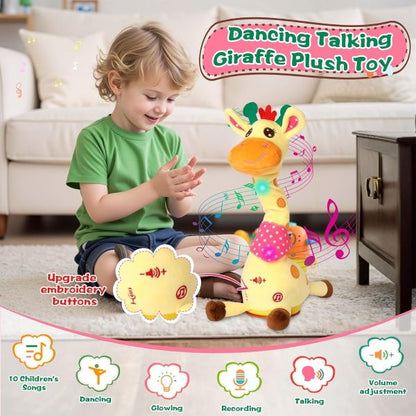 “1+1 ingyen 🎁✨”  🔥50% Kedvezmény🎤 Táncoló és beszélő plüss zsiráf – 🎵 60 gyerekdallal, 🧸 puha, ölelnivaló anyagból – GIRADANCE