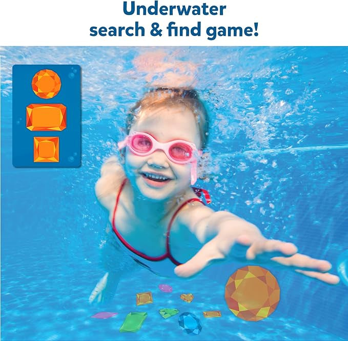 “1+1 ingyen 🎁✨” 🏊‍♂️💎 Víz alatti kalandjáték! SkillSprout búvár gyémántkereső – 🧠memória + sebesség, 💦medencéhez, 🎁64 színes drágakő