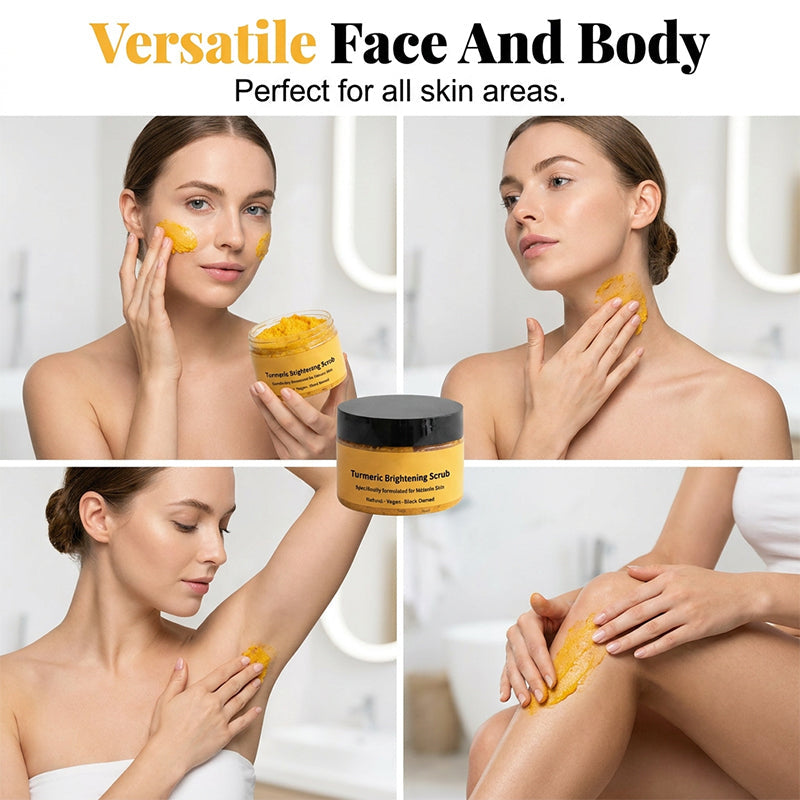 🔥50% Kedvezmény🏷️✨ Természetes kurkuma testradír, 🌊 tengeri sóval, 🌿 jojobaolajjal és E-vitaminnal – arcra és testre