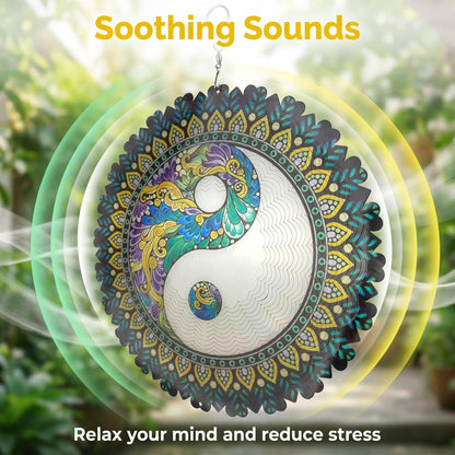 🔥50% Kedvezmény🎨Több színben kapható🌈🌬️ 3D színes szél mandala, 🍃 rozsdamentes acél, 🌸 kültéri-beltéri fali dekor – szellőre életre kel