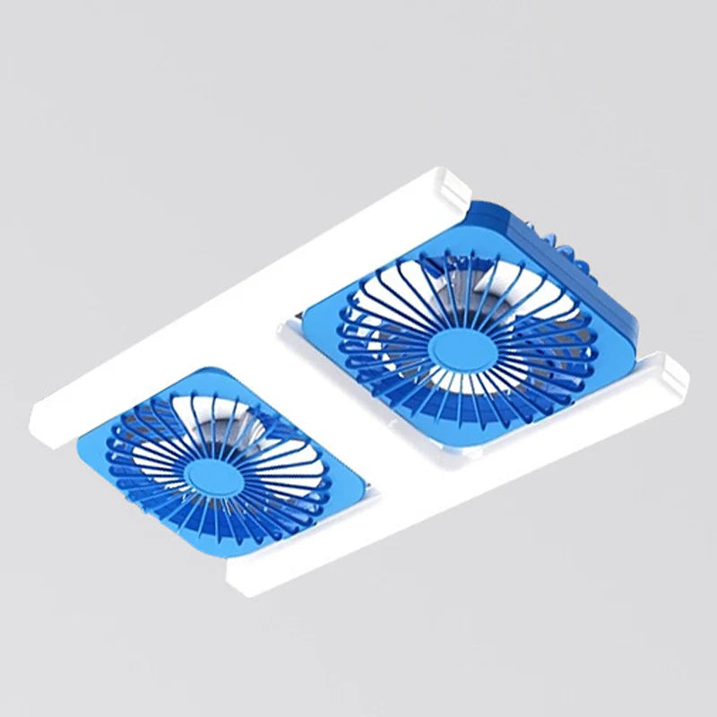 🔥50% Kedvezmény🏷️💡 Modern 2 az 1-ben LED-es mennyezeti ventilátor-lámpa – távirányítóval, két független ventilátorfejjel 🌀