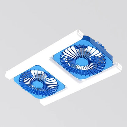 🔥50% Kedvezmény🏷️💡 Modern 2 az 1-ben LED-es mennyezeti ventilátor-lámpa – távirányítóval, két független ventilátorfejjel 🌀