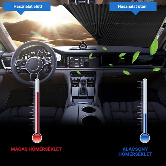 “1+1 ingyen 🎁✨” ☀️ Összecsukható szélvédő napellenző – 🚗 alumínium kerettel, UV-védelemmel