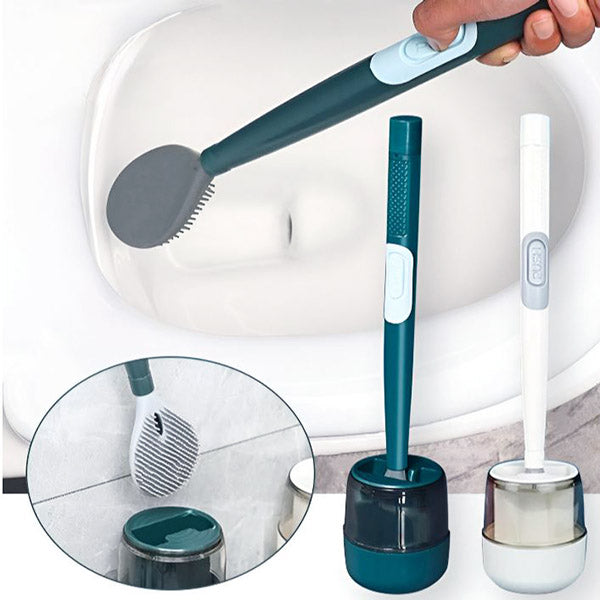 Ščetka za WC + dozirnik čistila – silikon, 360° | FLUSHBRUSH