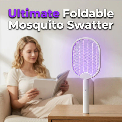⏰ Korlátozott ideig érvényes ajánlat 🎁🦟 2 az 1-ben összecsukható elektromos szúnyogcsapó, 🔋 USB-n keresztül tölthető, 💡 UV csapdával – kézben és otthon is