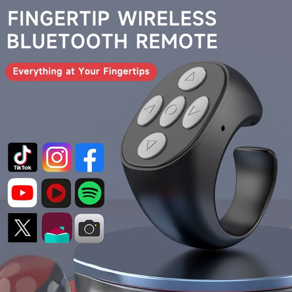 Bluetooth daljinski upravljalnik za prst – Selfiji, pomikanje in upravljanje multimedijskih vsebin | TAPCONTROL