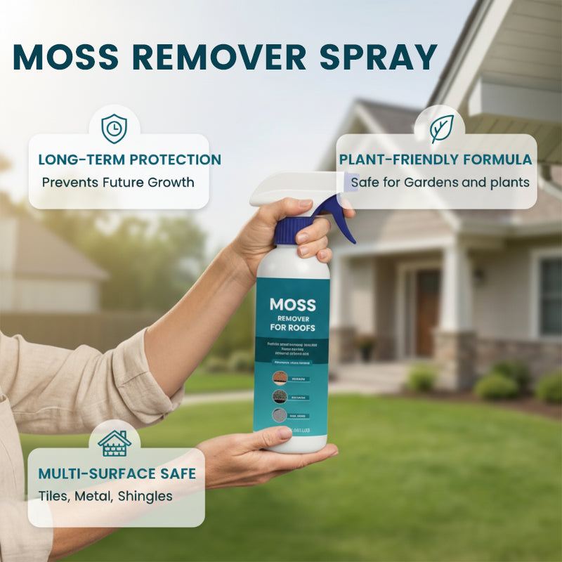 🌿 Mohát és algákat eltávolító spray különböző típusú tetőkhöz 🏠