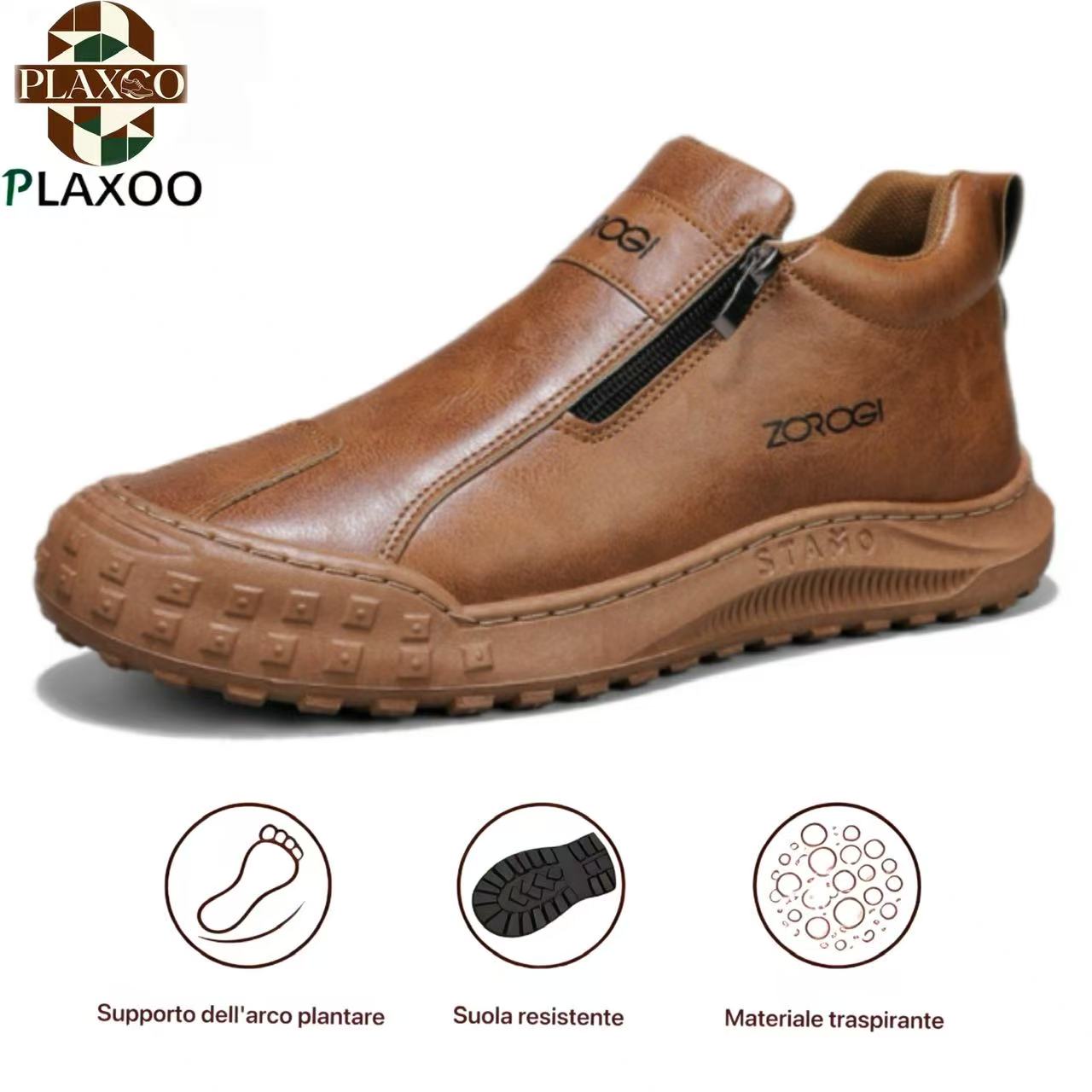 🐂【Ortesi plantare intelligente AI】Pelle di alta qualità + cucita a mano: un must per gli uomini🔴Podologo portatile