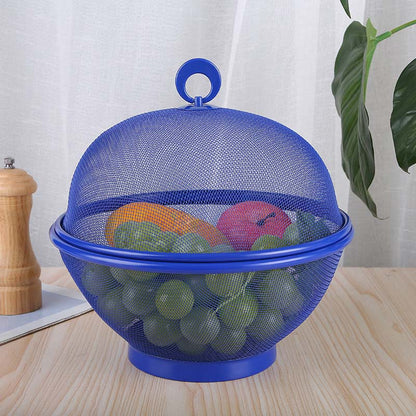 🧺 IDŐKORLÁTOS AKCIÓ: 50% KEDVEZMÉNY! 🍇 Zárt, fedeles gyümölcskosár – lélegző háló, lecsepegtető funkcióval ✨