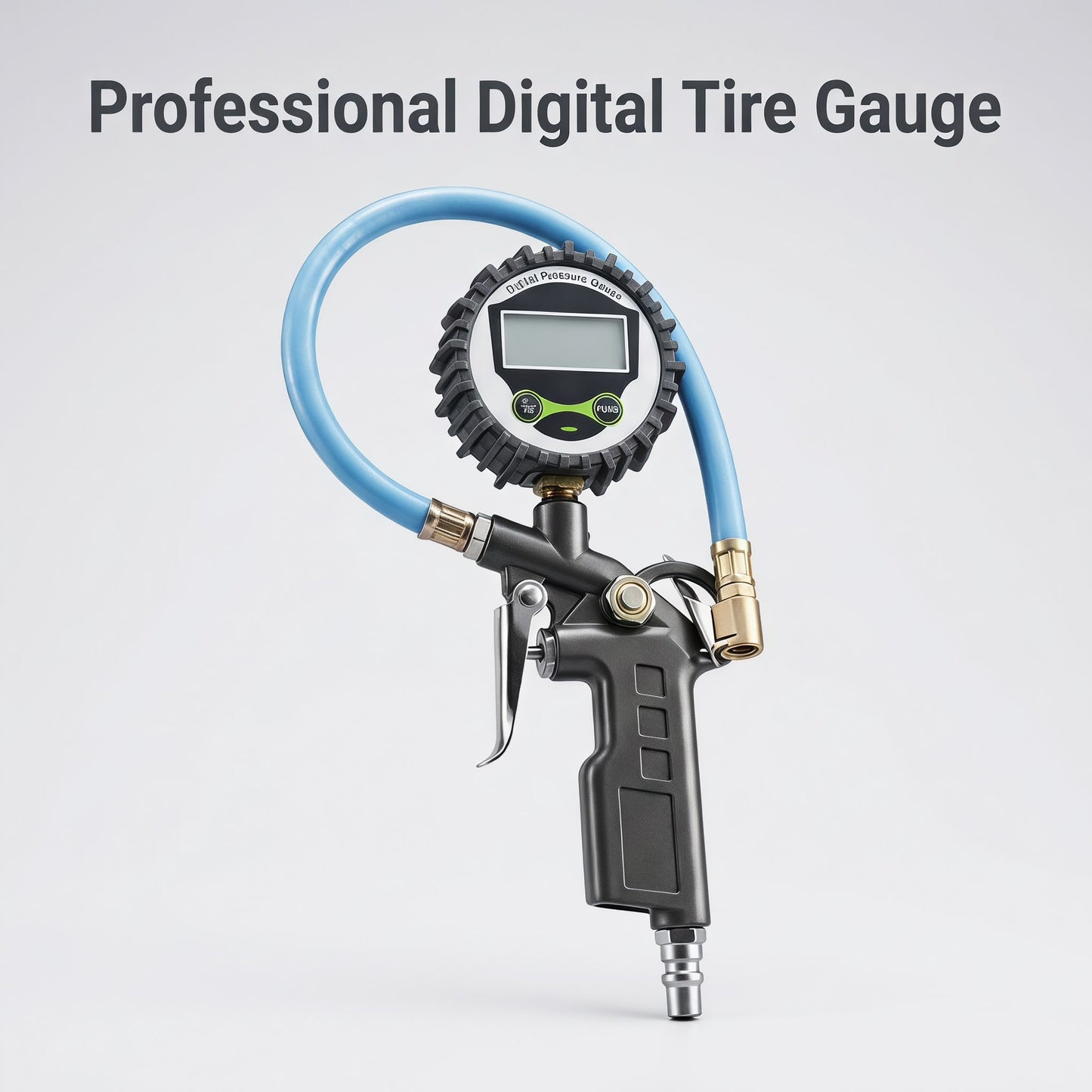 👨‍🔧🛠️ Digitális guminyomásmérő tömlővel – Precíz ellenőrzés és biztonságos vezetés 🚗✨