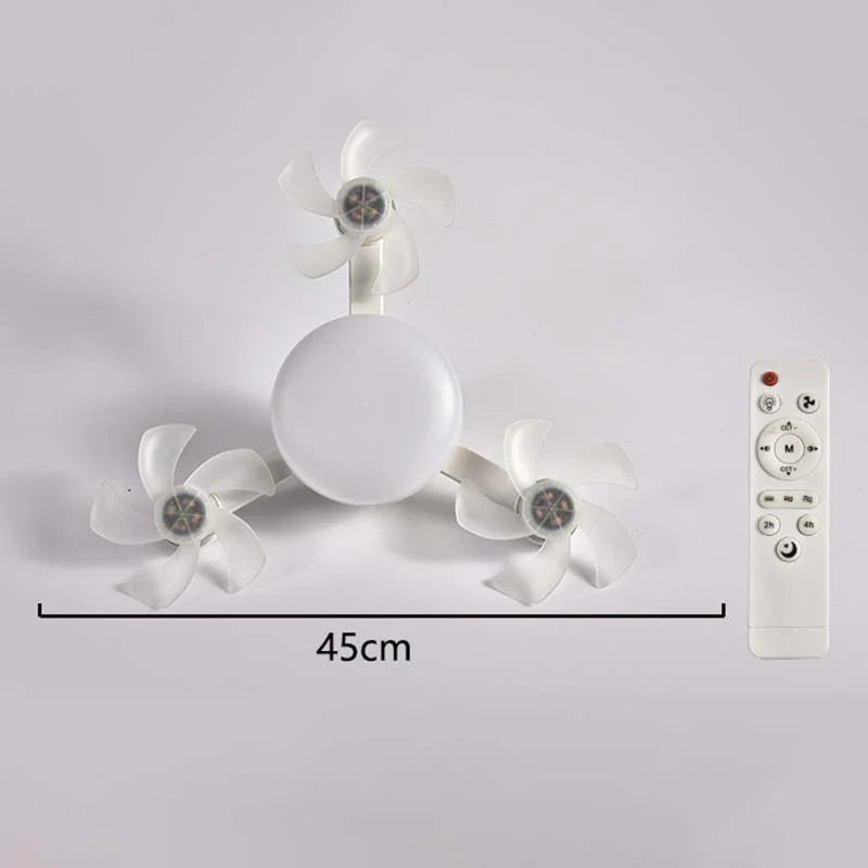 ⏰ Korlátozott ideig érvényes ajánlat 🎁🌀 Mennyezeti ventilátor LED lámpával és távirányítóval – 🏠 modern design, összecsukható lapátok, 3 színhőmérséklet