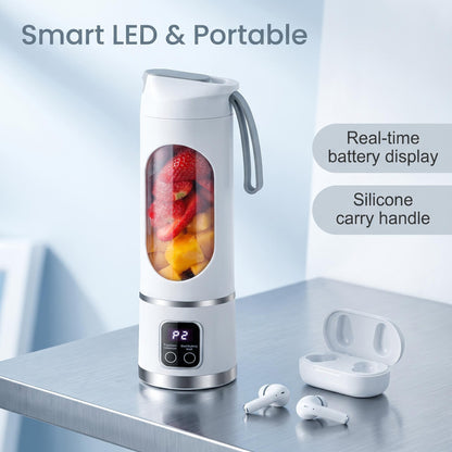 🔥50% Kedvezmény🏷️🥤 450 ml-es hordozható vezeték nélküli turmixpohár, ⚡ 12 pengével és 18 000 RPM motorral, 🔋 Type-C töltéssel – frissítő italok bárhol