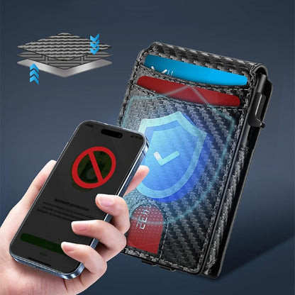 "1+1 brezplačno 🎁✨"  💳 Tanka denarnica z odprtim predalom – 🚀 hiter dostop do kartic, 🛡️ RFID zaščita – CARDPOP