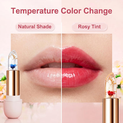 💄 Hidratáló rúzs virágszirmokkal – a hőmérséklettől függően változtatja a színét. 🌸