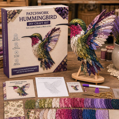 Komplet za 3D ptico patchwork tehniko | BIRDKIT