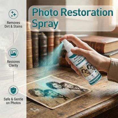 【1+1 ingyen】📸 Prémium fotótisztító és helyreállító spray – Tisztít, felfrissít és véd