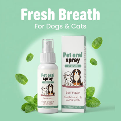 🔥50% Kedvezmény🏷️📦Kombinált csomag🐕 2 az 1-ben szájápoló spray, 🌿 vegán összetevőkkel, 🦷 fogmosás nélkül – kutyáknak és macskáknak