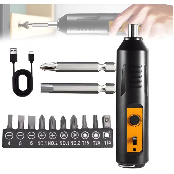 Mini električni vijačnik – 12 bitov, 1 ura polnjenja prek USB | SCREWZI 1+1 BREZPLAČNO