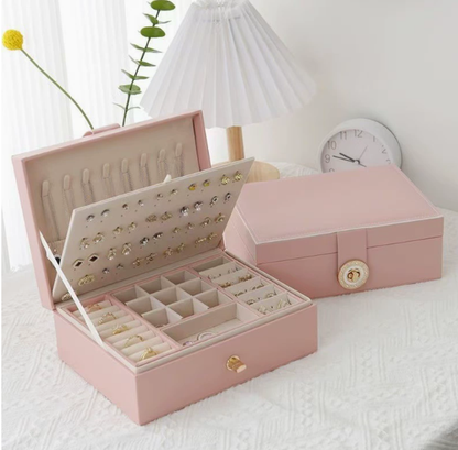 🔥 50% Kedvezmény 🏷️⏰ Korlátozott ideig érvényes ajánlat 💍 Európai stílusú, minimalista, kétszintes ékszeres doboz 📦