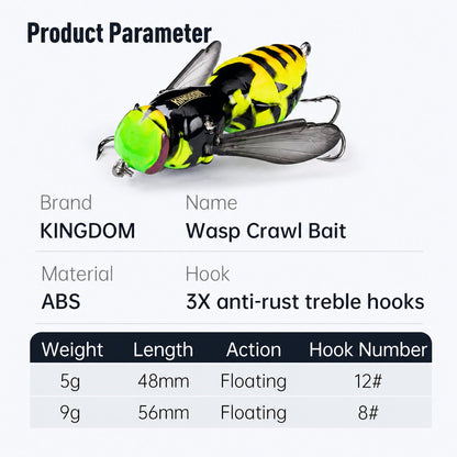 Bionična vaba Bionic Wasp za površinski ribolov | WASPLURE