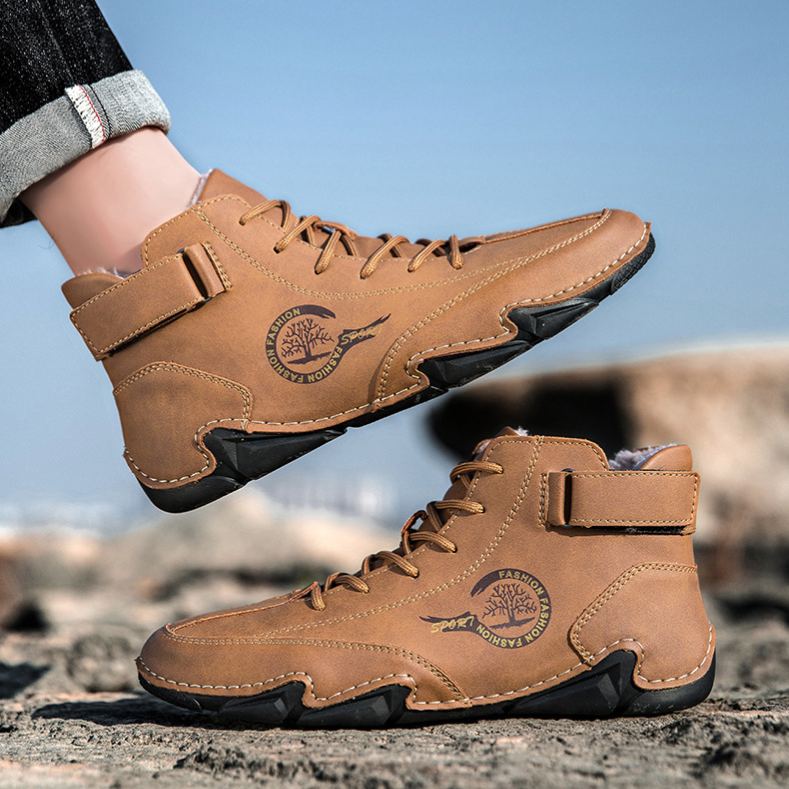 Plaxoo® | Offerta limitata: 50% di sconto!Stivali alti in pelle vera, unisex per uomini e donne!Sono scarpe ortopediche con supporto plantare ergonomico, suola antiscivolo e comodissime da indossare!