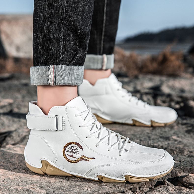 Plaxoo® | Offerta limitata: 50% di sconto!Stivali alti in pelle vera, unisex per uomini e donne!Sono scarpe ortopediche con supporto plantare ergonomico, suola antiscivolo e comodissime da indossare!