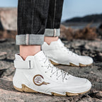 Plaxoo® | Offerta limitata: 50% di sconto!Stivali alti in pelle vera, unisex per uomini e donne!Sono scarpe ortopediche con supporto plantare ergonomico, suola antiscivolo e comodissime da indossare!