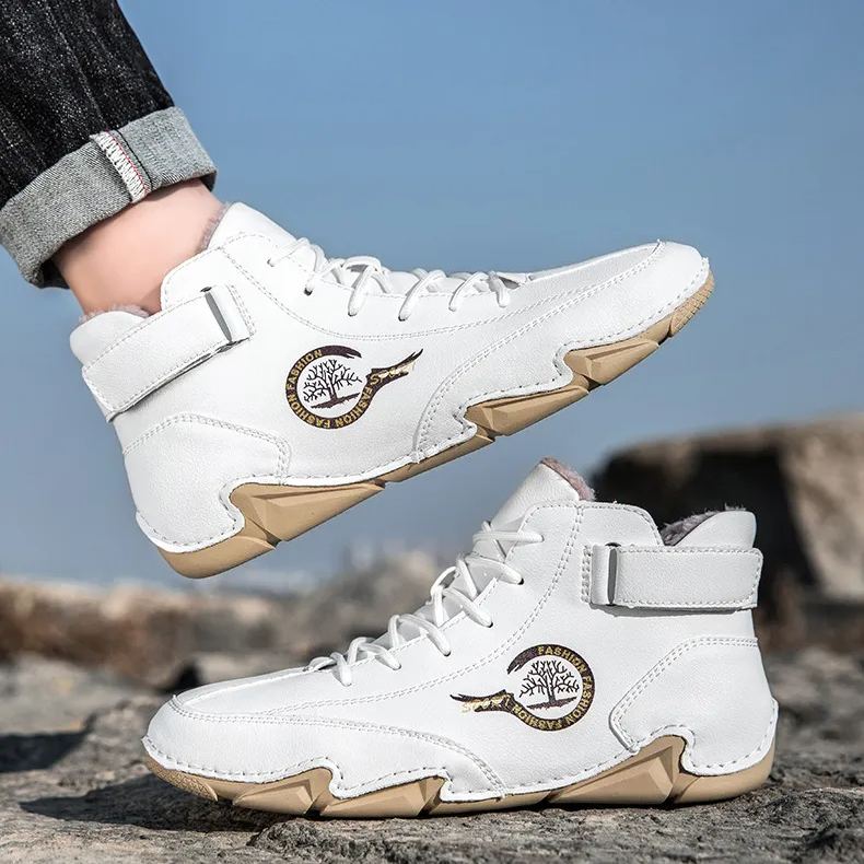 Plaxoo® | Offerta limitata: 50% di sconto!Stivali alti in pelle vera, unisex per uomini e donne!Sono scarpe ortopediche con supporto plantare ergonomico, suola antiscivolo e comodissime da indossare!