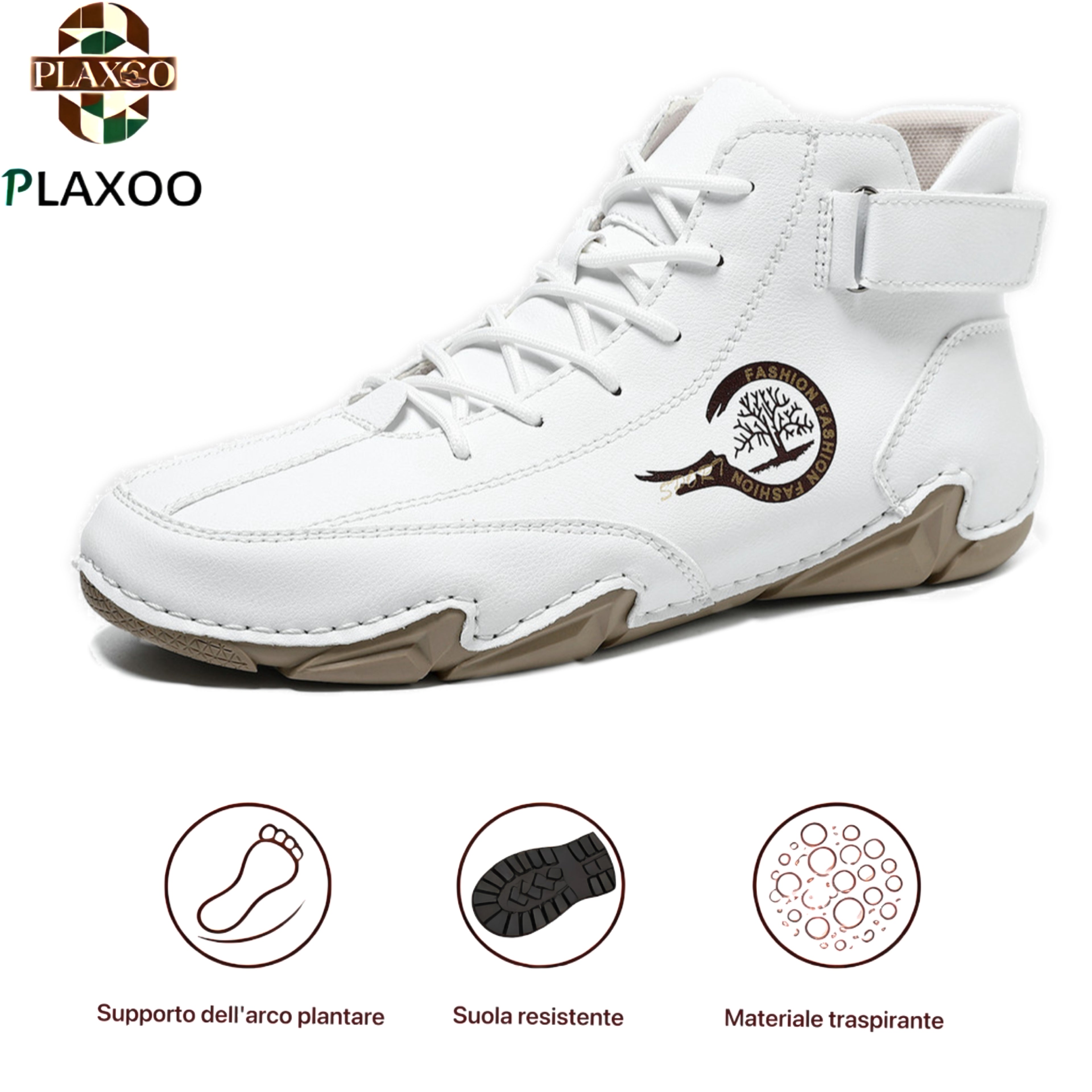 Plaxoo® | Offerta limitata: 50% di sconto!Stivali alti in pelle vera, unisex per uomini e donne!Sono scarpe ortopediche con supporto plantare ergonomico, suola antiscivolo e comodissime da indossare!