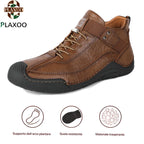 Plaxoo® | Offerta limitata: 50% di sconto!Stivali alti in pelle vera, unisex per uomini e donne!Sono scarpe ortopediche con supporto plantare ergonomico, suola antiscivolo e comodissime da indossare!